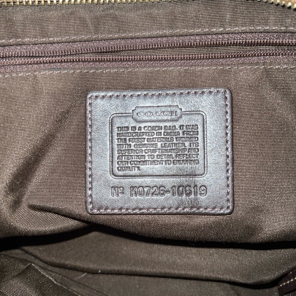 COACH Vintage Signature Canvas Carly Hobo Bag Shoulder Purse #K10619 - Picture 12 of 13